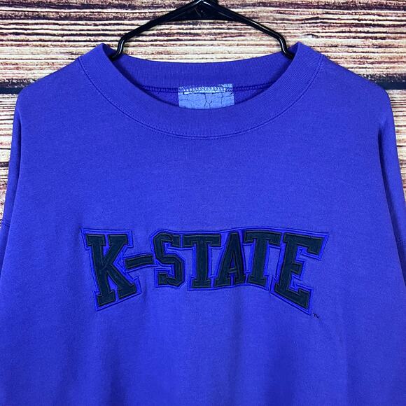 Vintage 1990s Kansas State University Wildcats College Crewneck - Picture 3 of 7